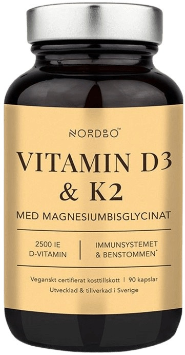 Nordbo vitamin d3 & k2 & magnesium 90 kapsúl