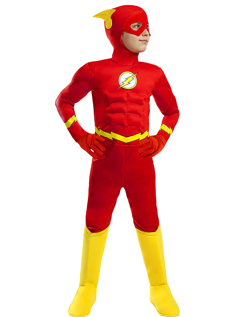 HeliumKing Detský kostým Flash Deluxe - DC Comics Veľkosť - deti: XL: 135 - 152 cm