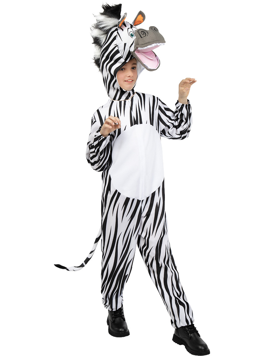 HeliumKing Detský kostým zebra Marty - Madagaskar Veľkosť - deti: L: 117 - 134 cm