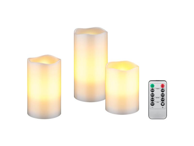 Vosková LED sviečka GOOBAY 74368 sada 3ks