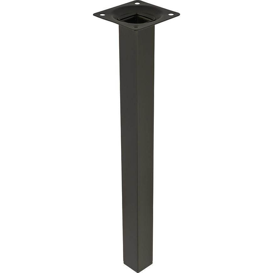 Štvorcová nábytková noha 30 cm čierna