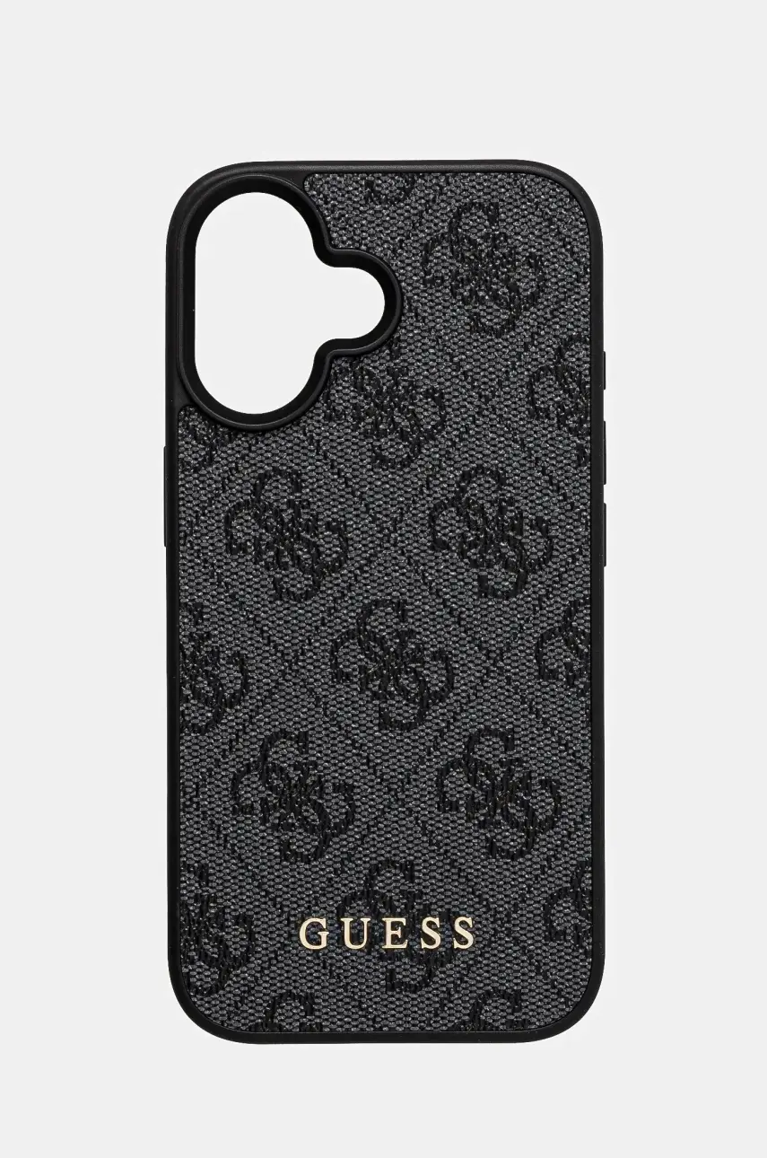 Puzdro na mobil Guess iPhone 16 6.1 šedá farba, GUHCP16SG4GFGR