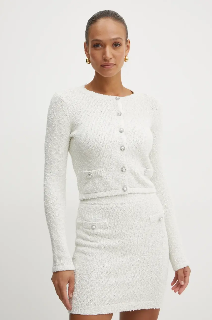 Kardigán Guess DOROTHY dámsky, béžová farba, tenký, W5RR20 Z3L21