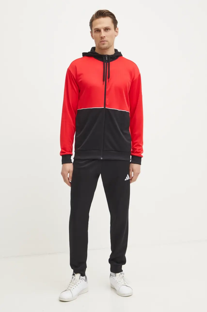 Tepláková súprava adidas DK TT TS pánsky, červená farba, JI8891