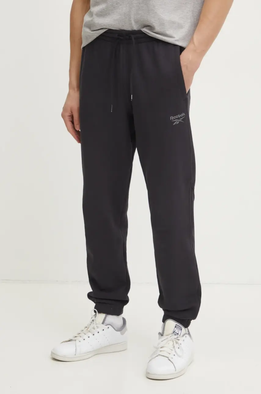 Bavlnené tepláky Reebok Classic čierna farba, jednofarebné, 100214075