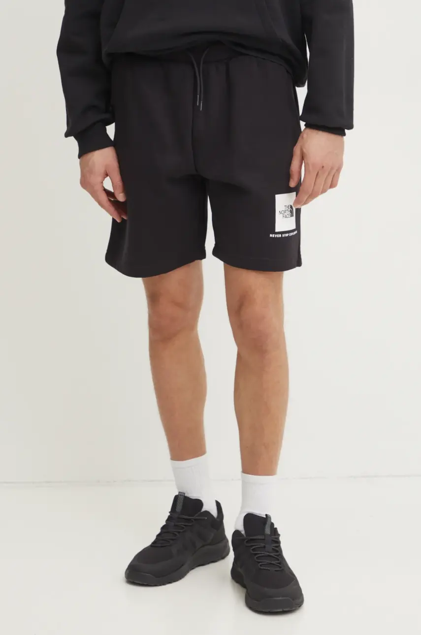 Šortky The North Face Nuptse Regular pánske, čierna farba, NF0A8C1JKY41