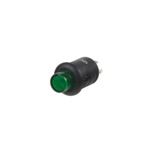 Okrúhle tlačidlo 12V / 6A - so zelenou LED