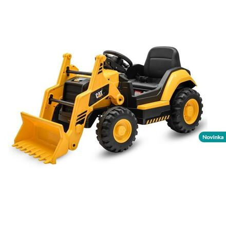 Detský elektrický traktor Baby Mix CAT žltý