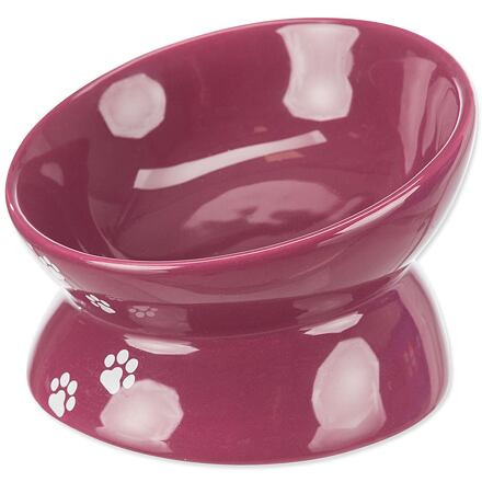 Miska Trixie zvýšená, ergonomická, keramická, vínová 0.15 l/ø 13 cm