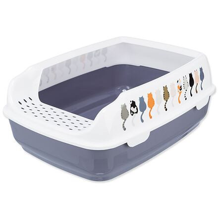 Toaleta Trixie Delio s okrajem a potiskem šedá/bílá 38 × 20 × 50 cm