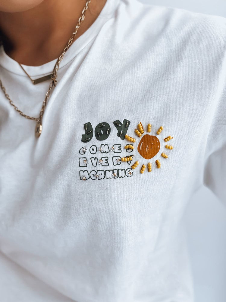 Dámske hladké tričko EVERY MORNING Farba Ecru DSTREET