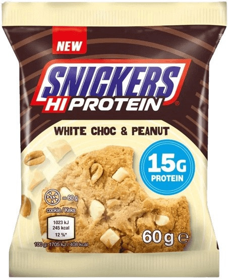 Mars protein snickers hiprotein cookie 60 g - biela čokoláda/arašídy