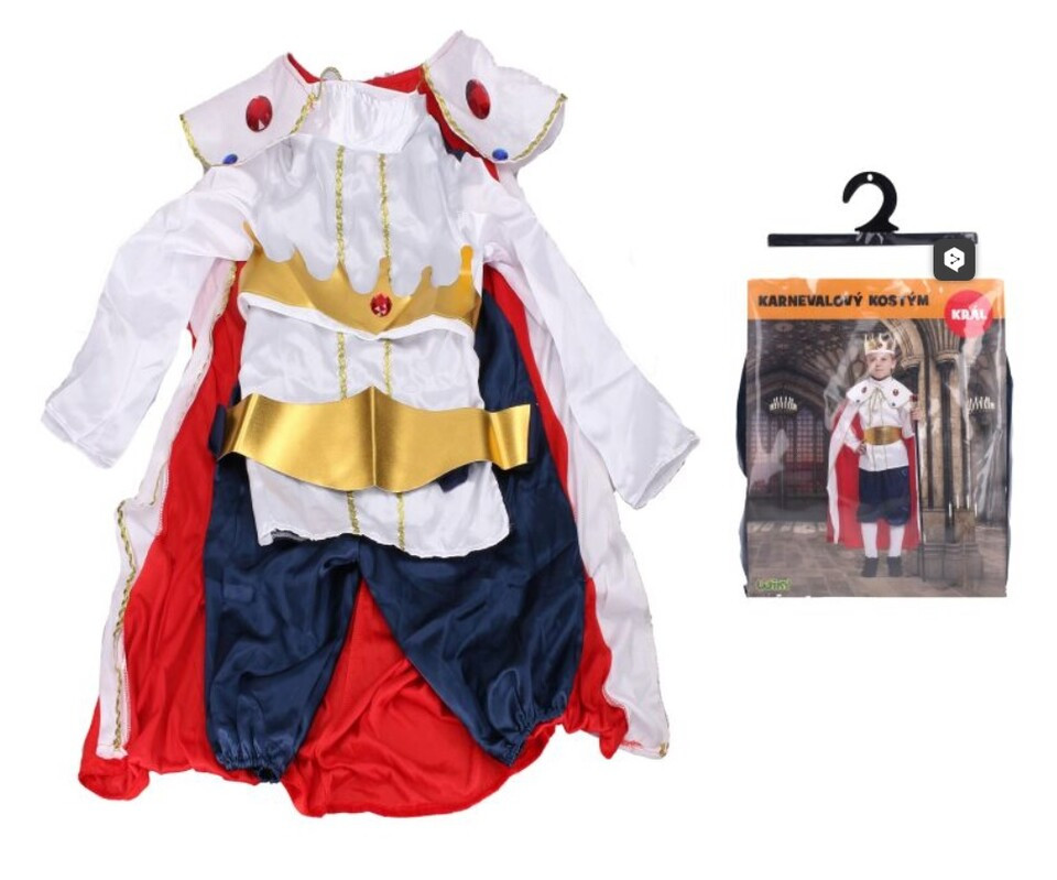 Kostým kráľa karneval veľkosť 110-120cm