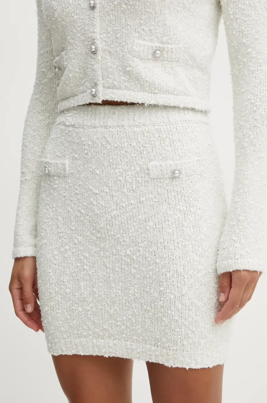 Sukňa Guess DOROTHY béžová farba, mini, puzdrová, W5RD45 Z3L21