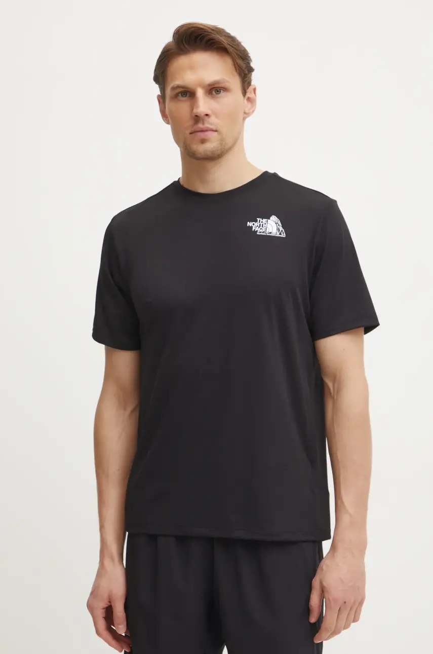Športové tričko The North Face 24/7 čierna farba, s potlačou, NF0A895JJK31