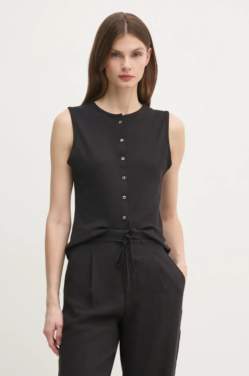 Top Calvin Klein Jeans dámsky, čierna farba, J20J225307