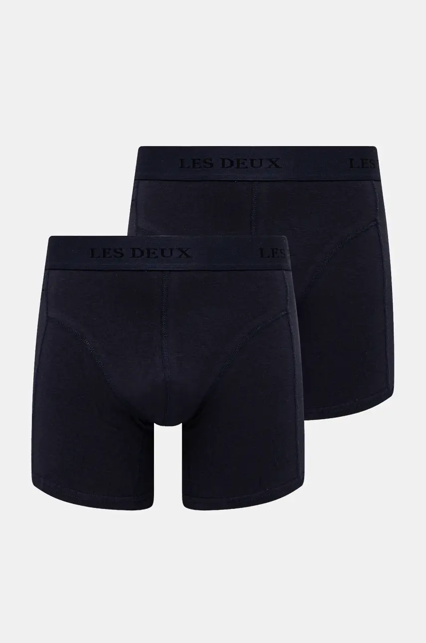 Boxerky Les Deux 2-pak pánske, tmavomodrá farba, LDM960006