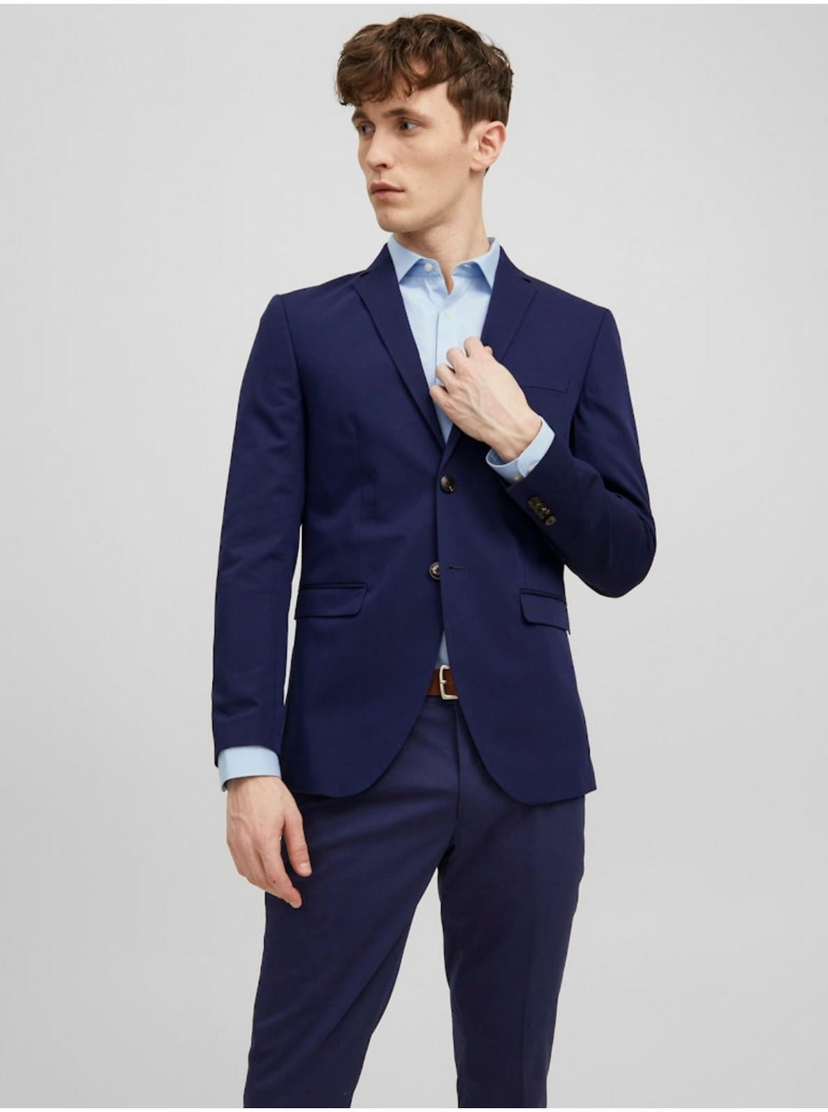 Tmavomodré pánske sako Jack & Jones Franco
