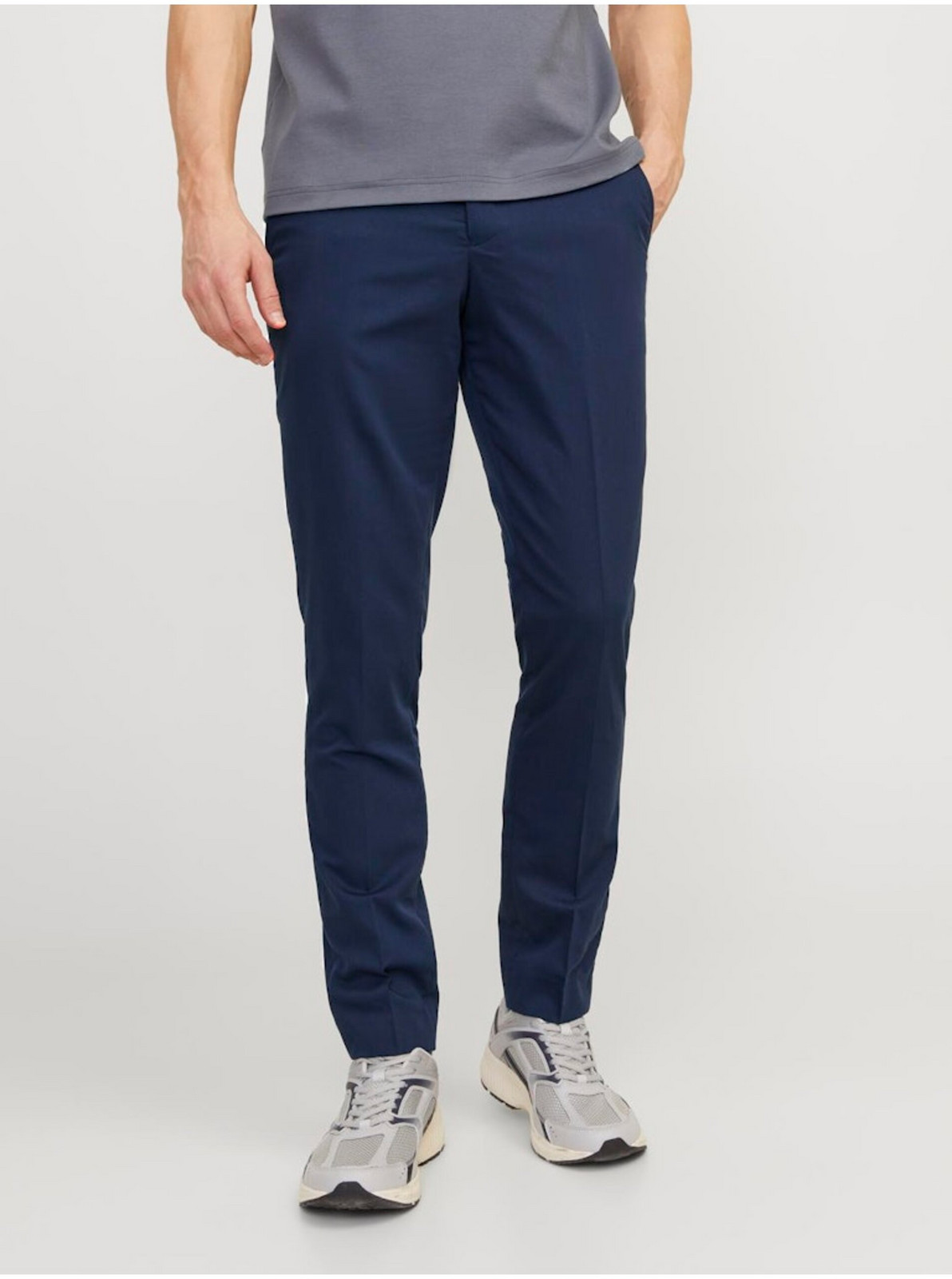 Tmavomodré pánske nohavice Jack & Jones Franco