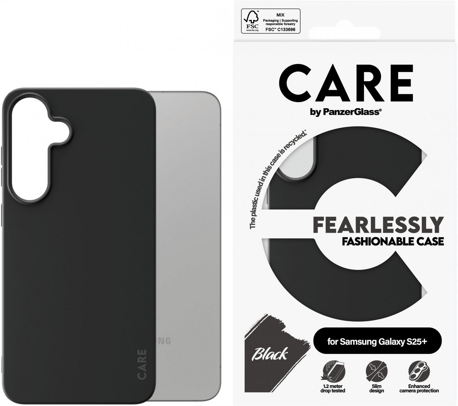 PanzerGlass CARE kryt Samsung Galaxy S25+ Fearlessly čierny