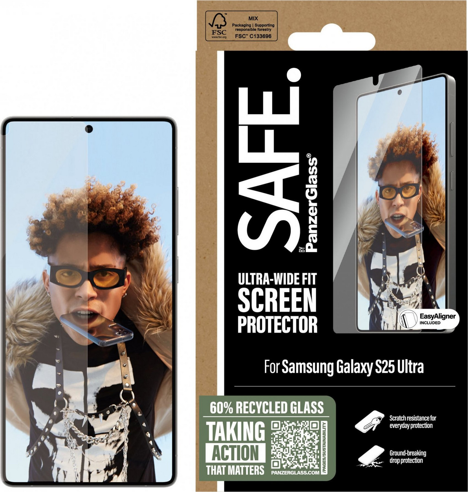 PanzerGlass SAFE Samsung Galaxy S25 Ultra s inštalačným rámčekom