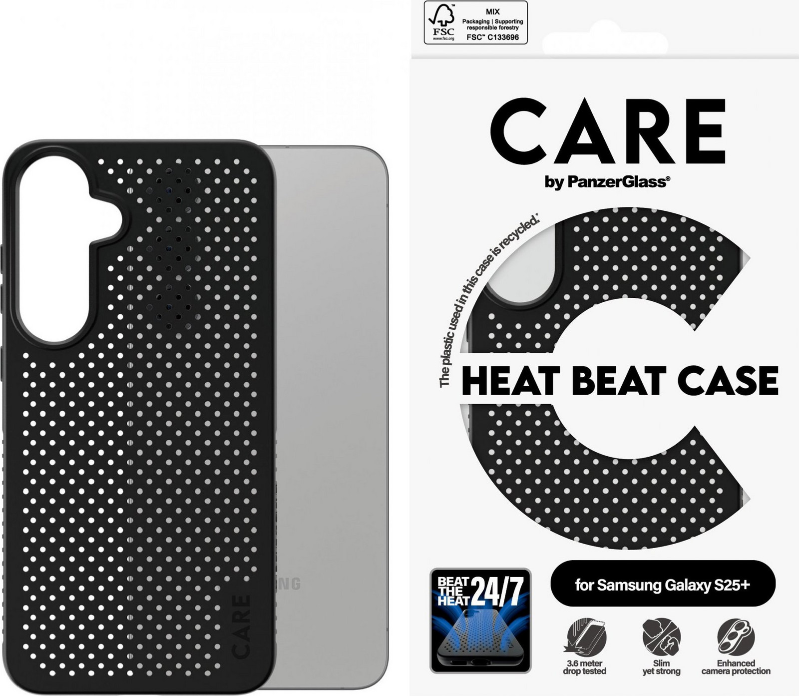 PanzerGlass CARE kryt Samsung Galaxy S25+ Heat Beat