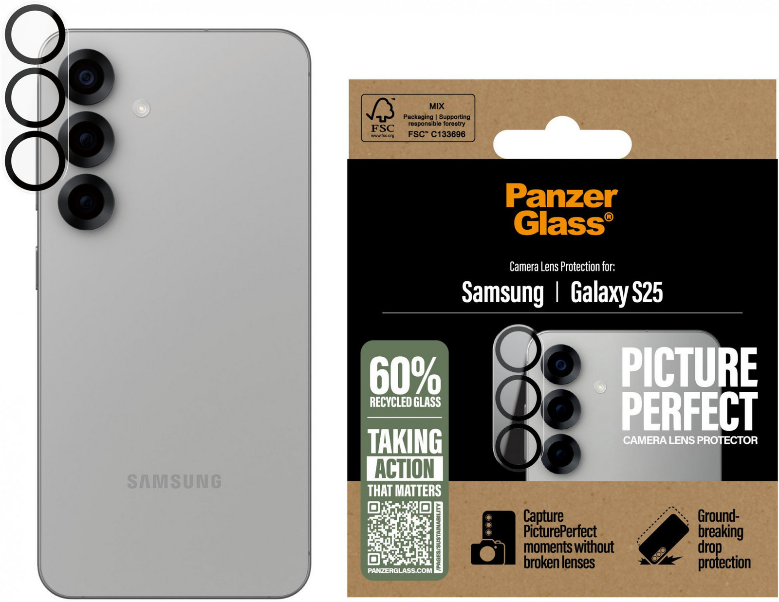 PanzerGlass Camera Lens Protector Samsung Galaxy S25