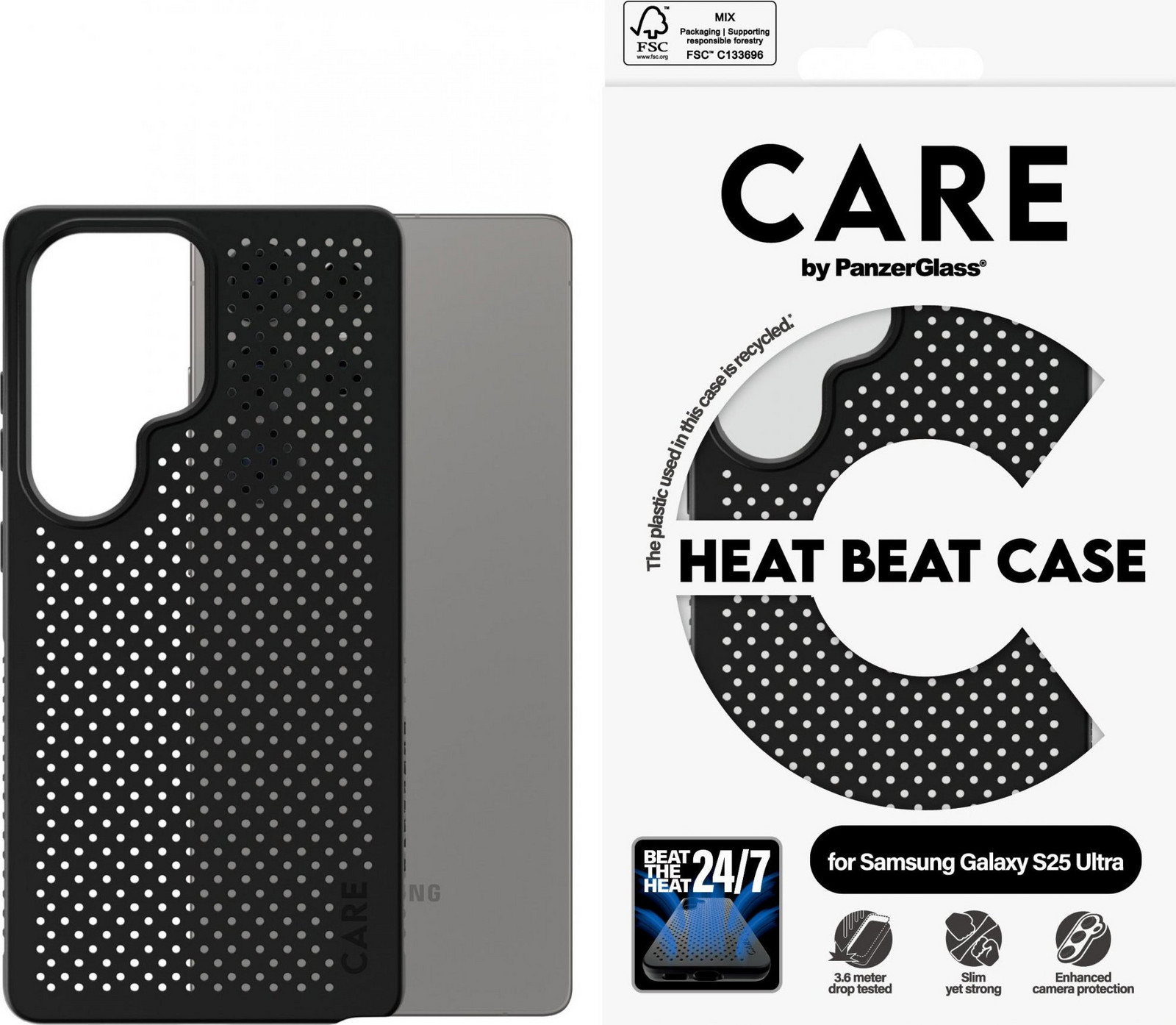 PanzerGlass CARE kryt Samsung Galaxy S25 Ultra Heat Beat