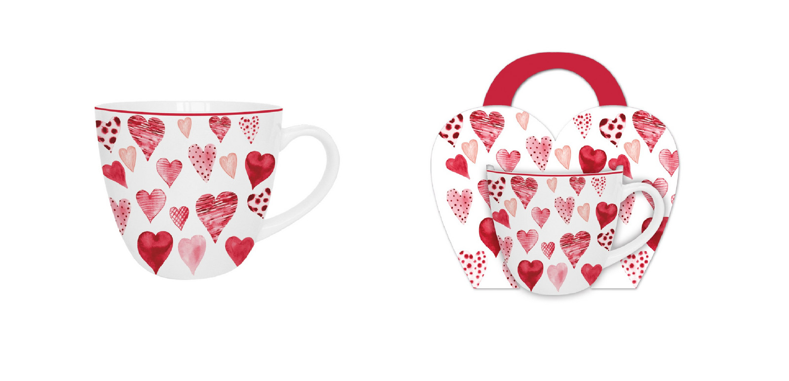 DUO - Hrnček 460ml HEARTS 1