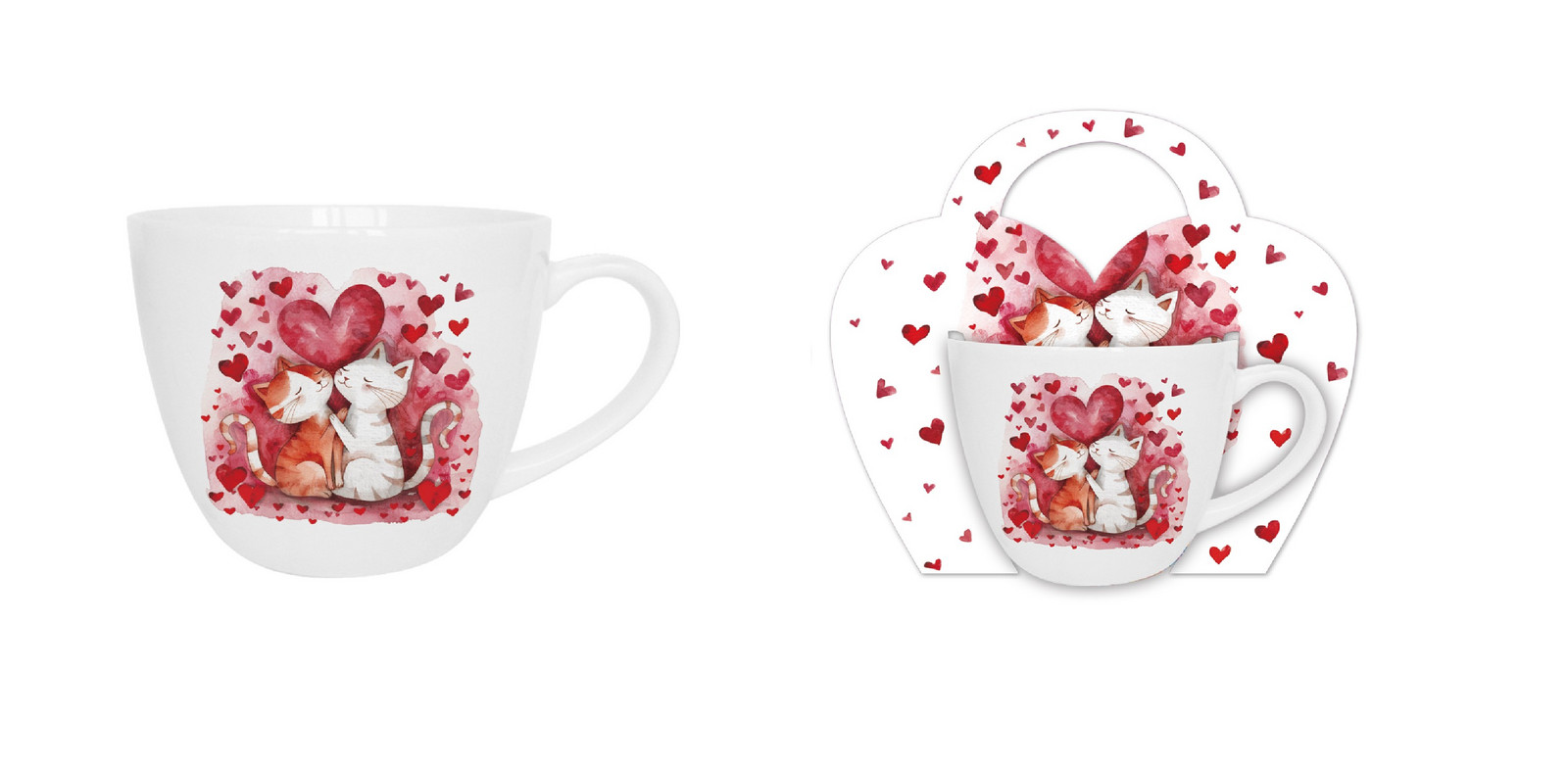 DUO - Hrnček 460ml LOVING CATS