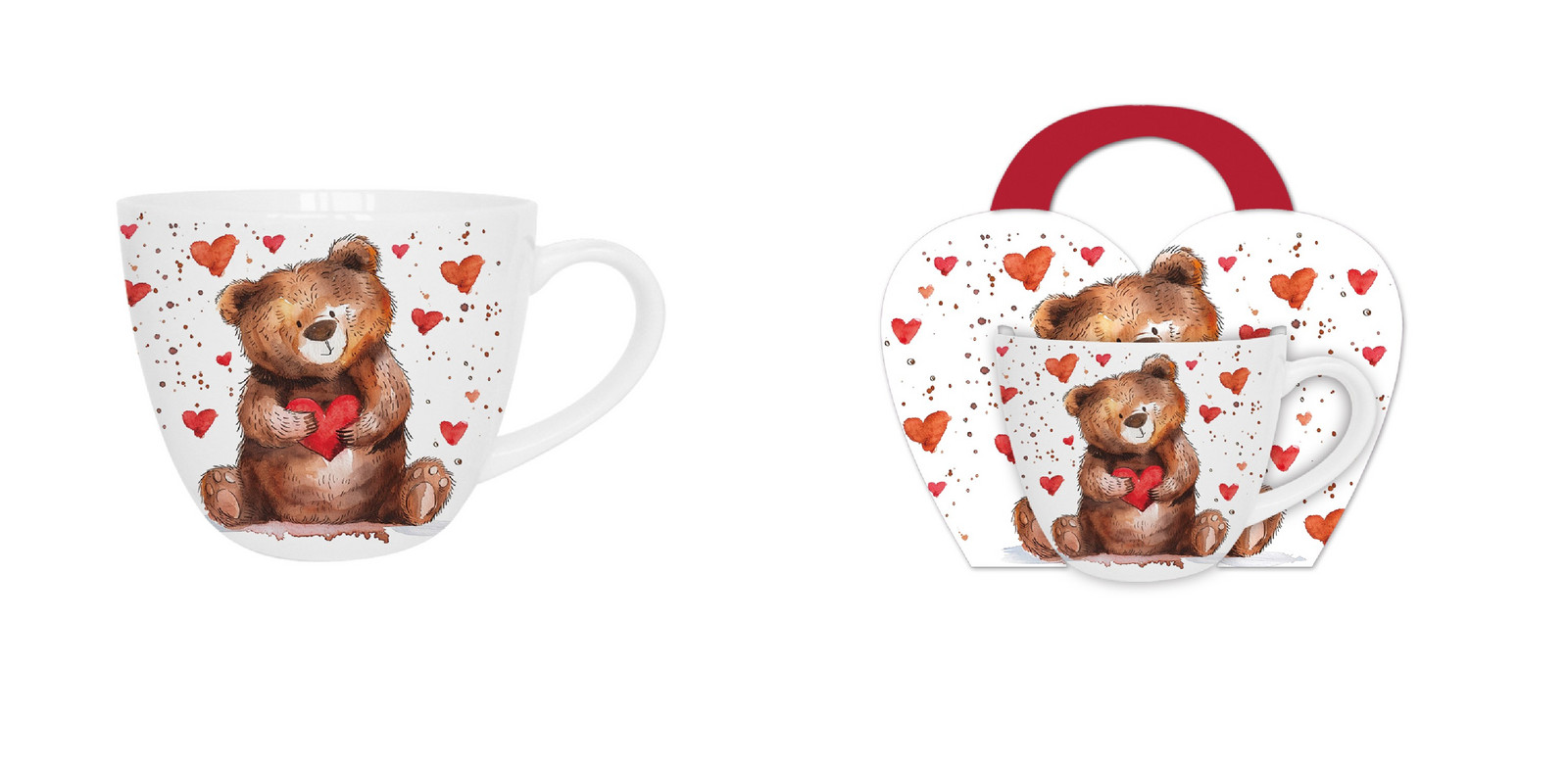 DUO - Hrnček 460ml TEDDY BEAR HEART