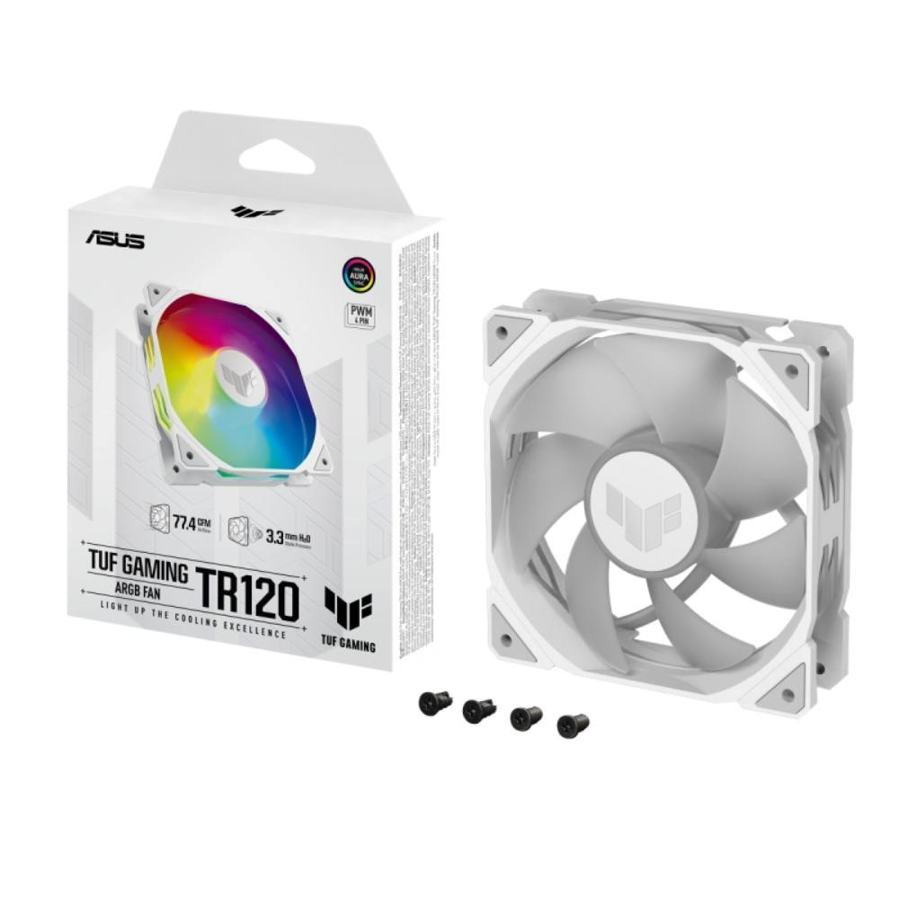 ASUS ventilátor TUF GAMING TR120 ARGB, 1x120mm, biela