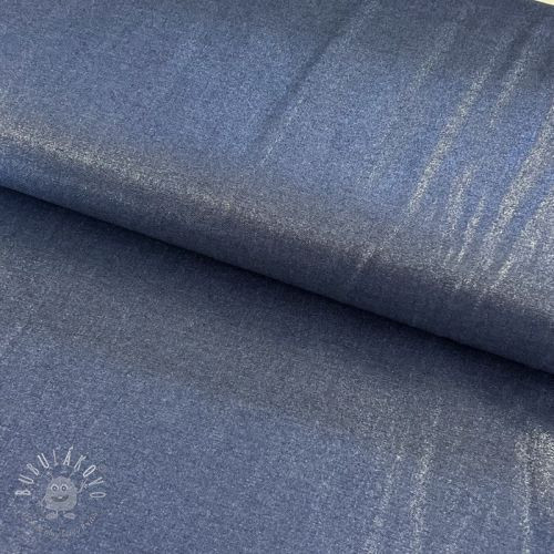 Bavlnená látka JEANS FOIL SILVER