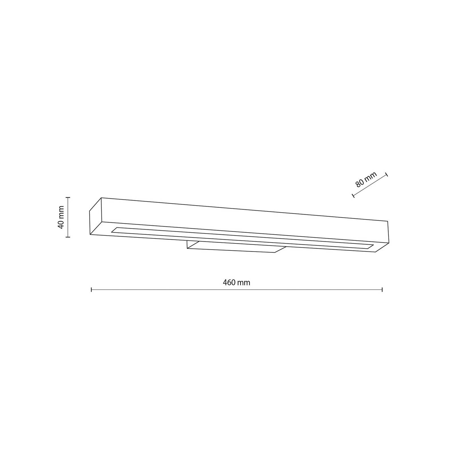 Drevené nástenné svietidlo LED Teo, borovica, 46 cm, 3000 K