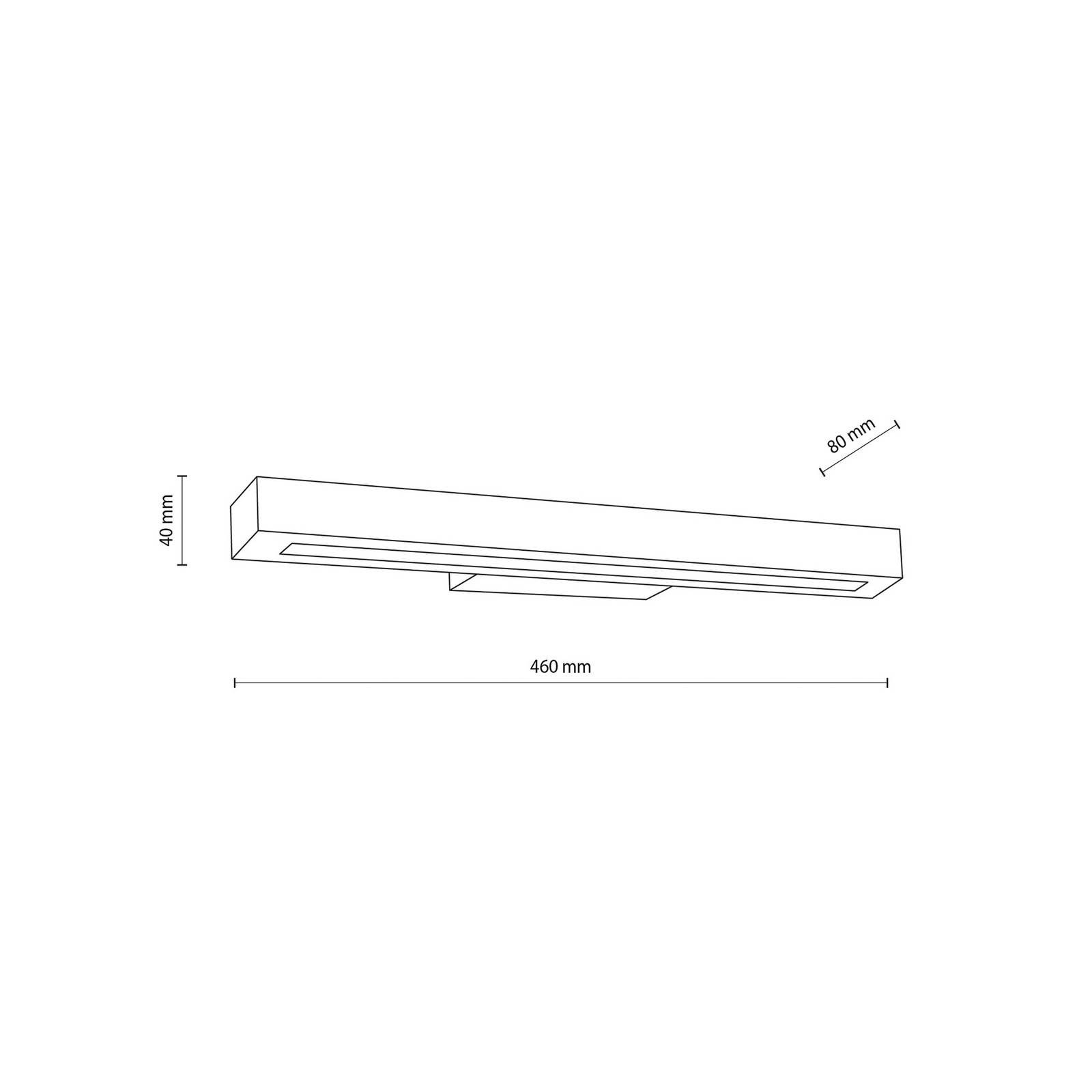 Drevené nástenné svietidlo LED Teo, orech, 46 cm, 3000 K