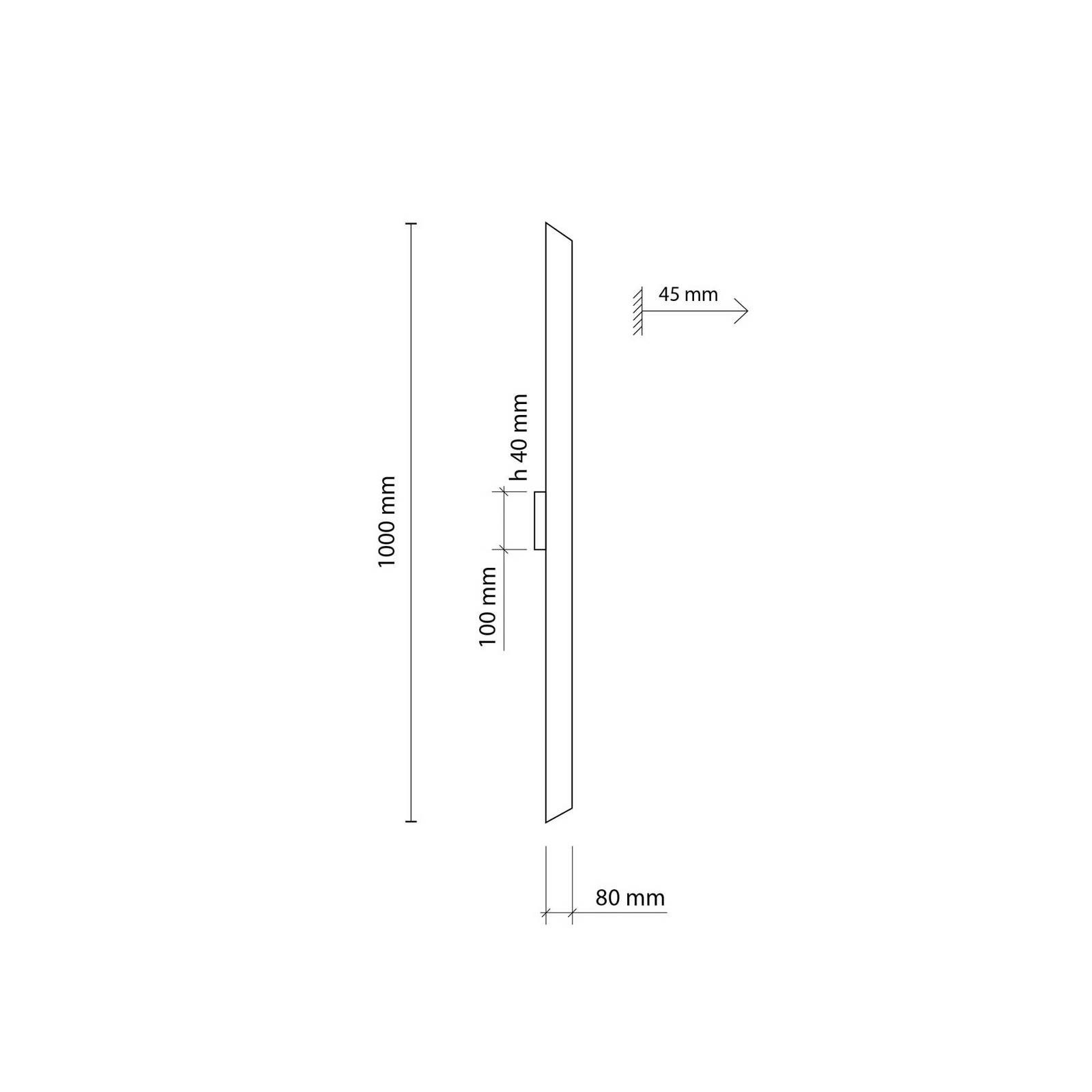 Nástenné svietidlo Navi LED, biele, výška 100 cm, kov, 3 000 K