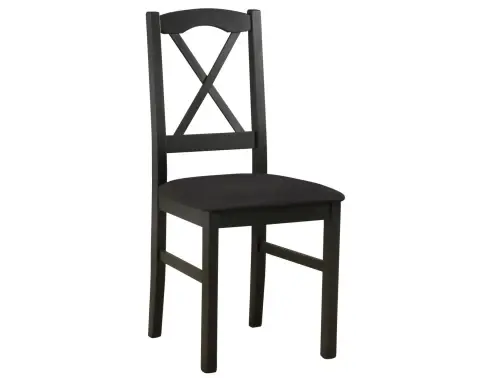 Jedálenská stolička Nila, čierna/čierná látka%