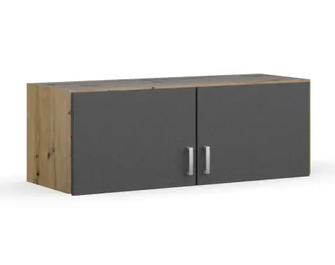 Skriňový nástavec Bremen, 91 cm, dub artisan/tmavo šedý%