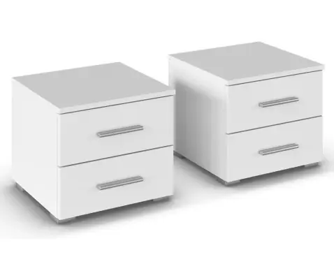 Set nočných stolíkov (2 ks) Isotta, biele%