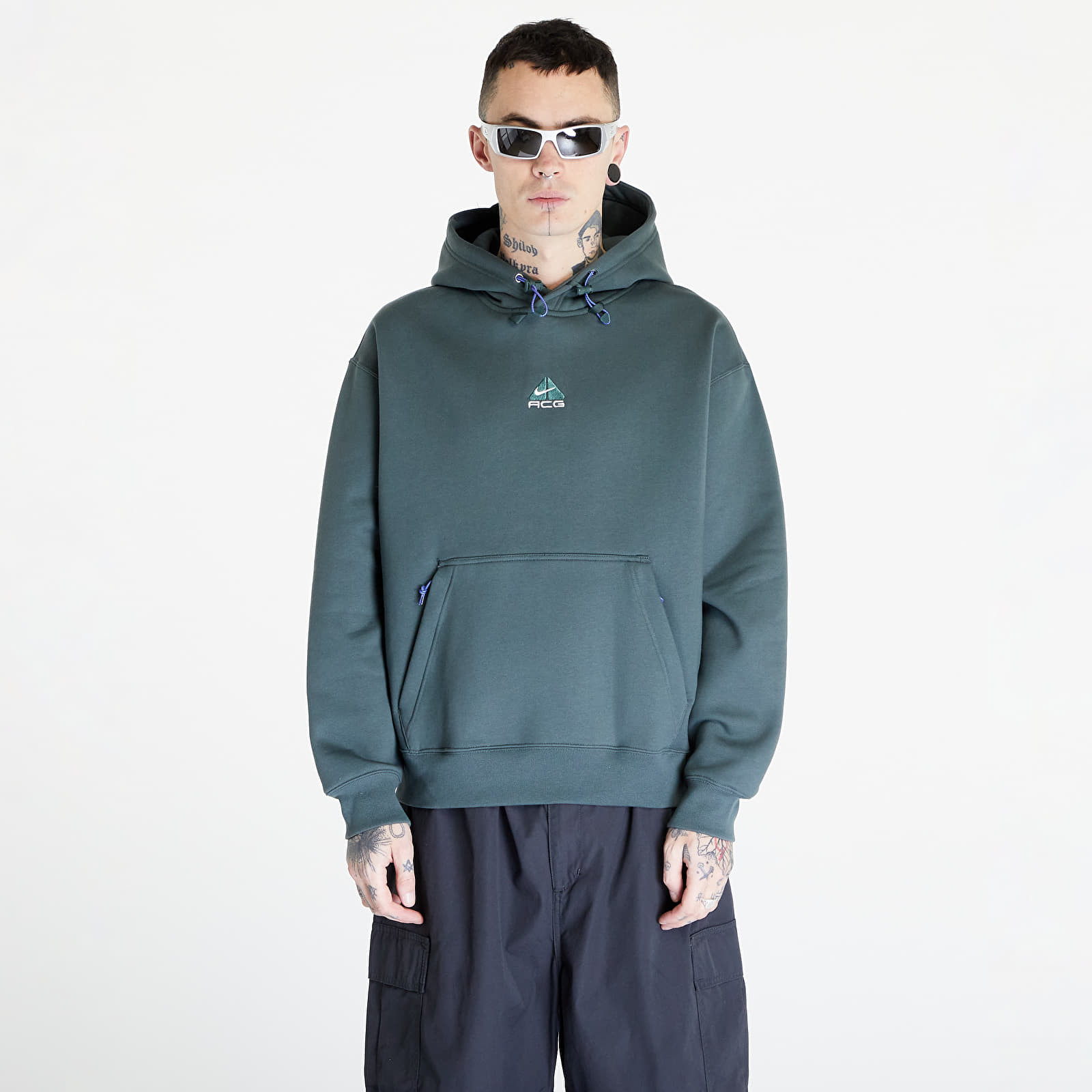 Mikina Nike ACG Therma-FIT Fleece Pullover Hoodie UNISEX Vintage Green/ Summit White XXL