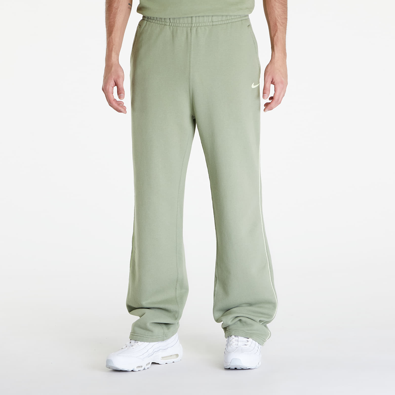 Kalhoty Nike x NOCTA Men's Open-Hem Fleece Pants Oil Green/ Lt Liquid Lime L