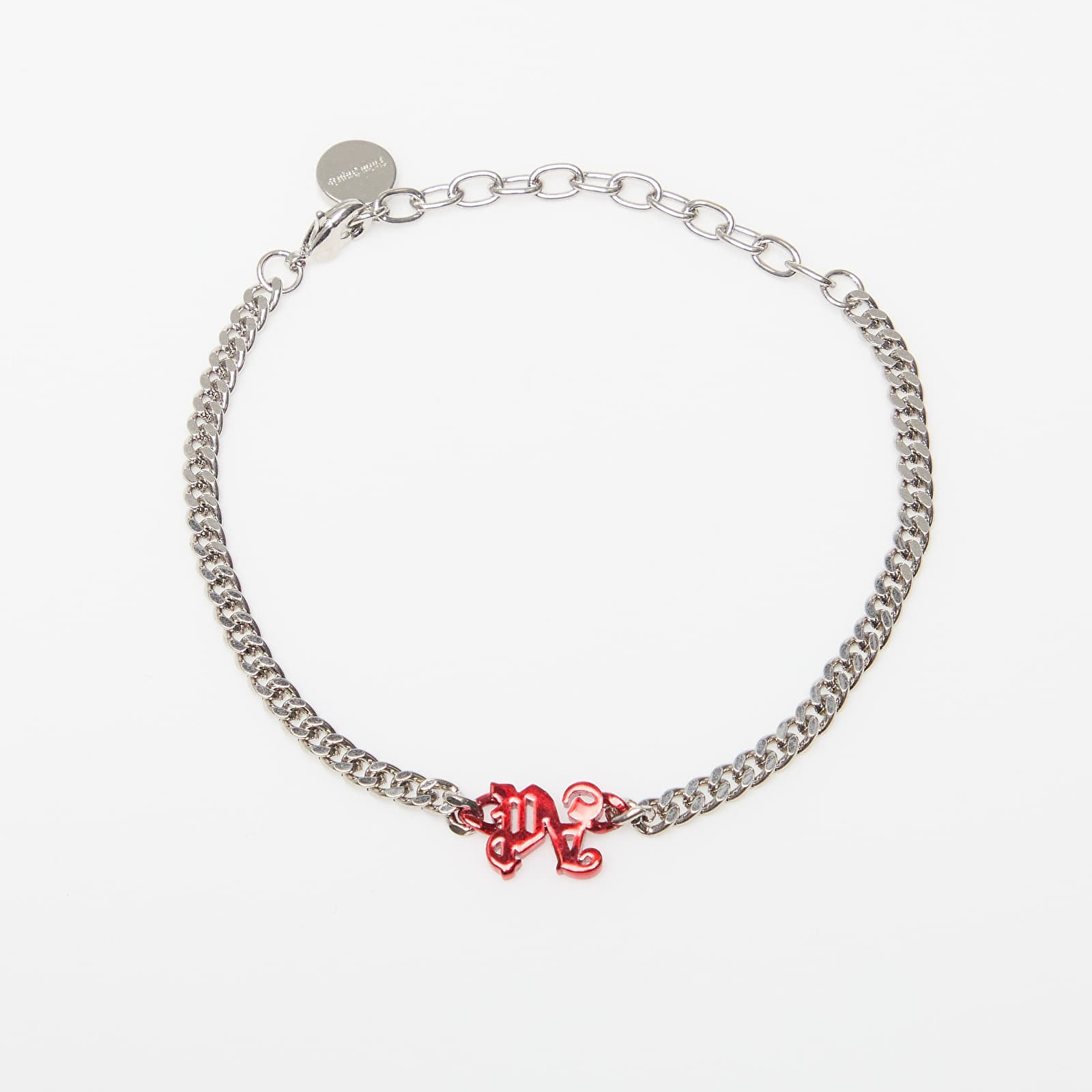 Palm Angels Pa Monogram Chain Bracelet Silver/ Red Universal