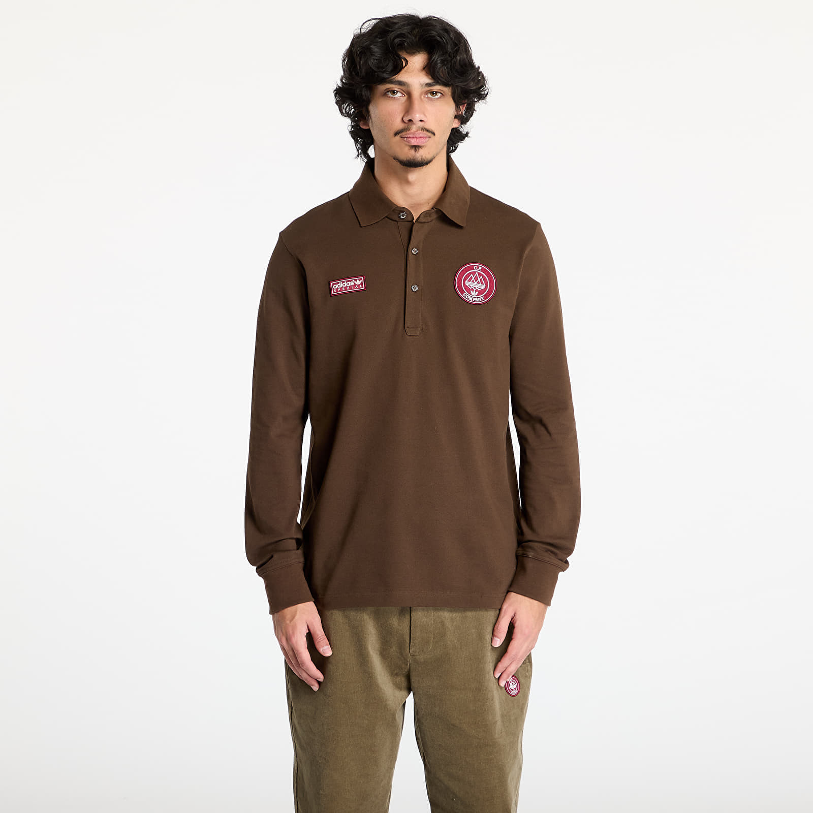 Tričko adidas x C.P. Company Spezial Polo Shirt Brown S