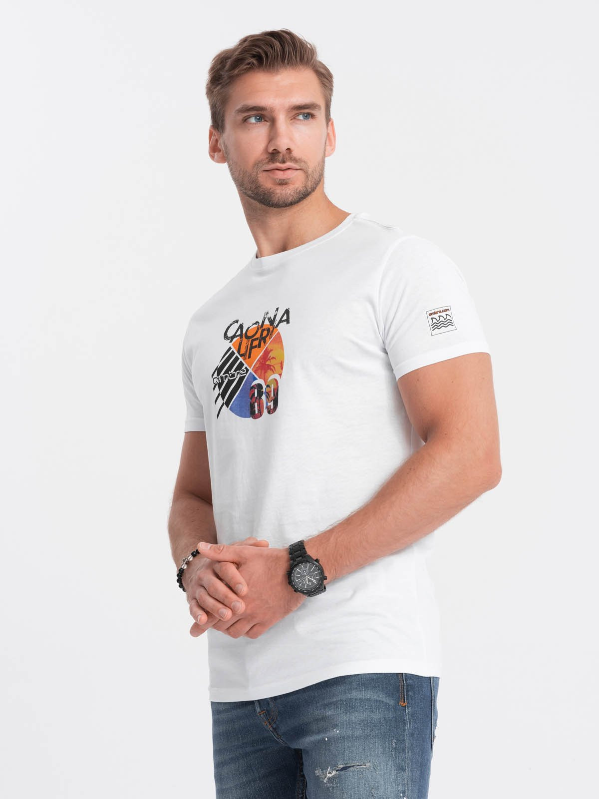 Ombre Men's printed cotton t-shirt