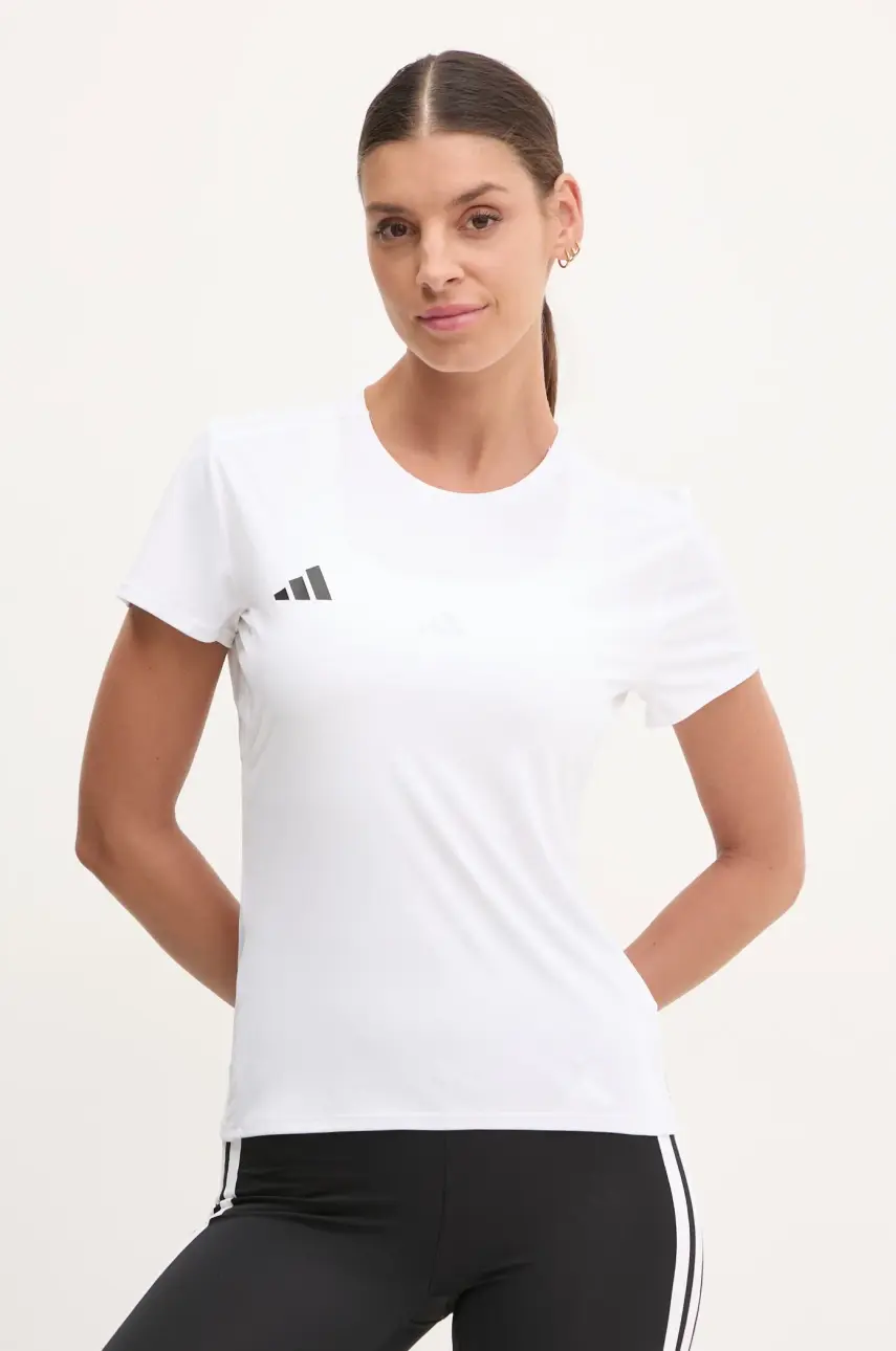 Bežecké tričko adidas Performance Adizero biela farba, IN1173