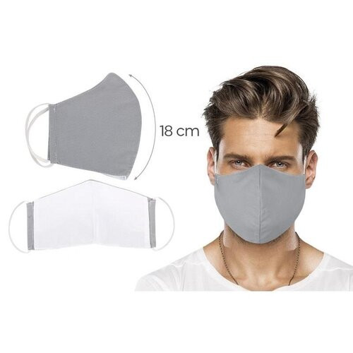 Bellatex Ústne bavlnené rúško UNI sivá - veľké, XL