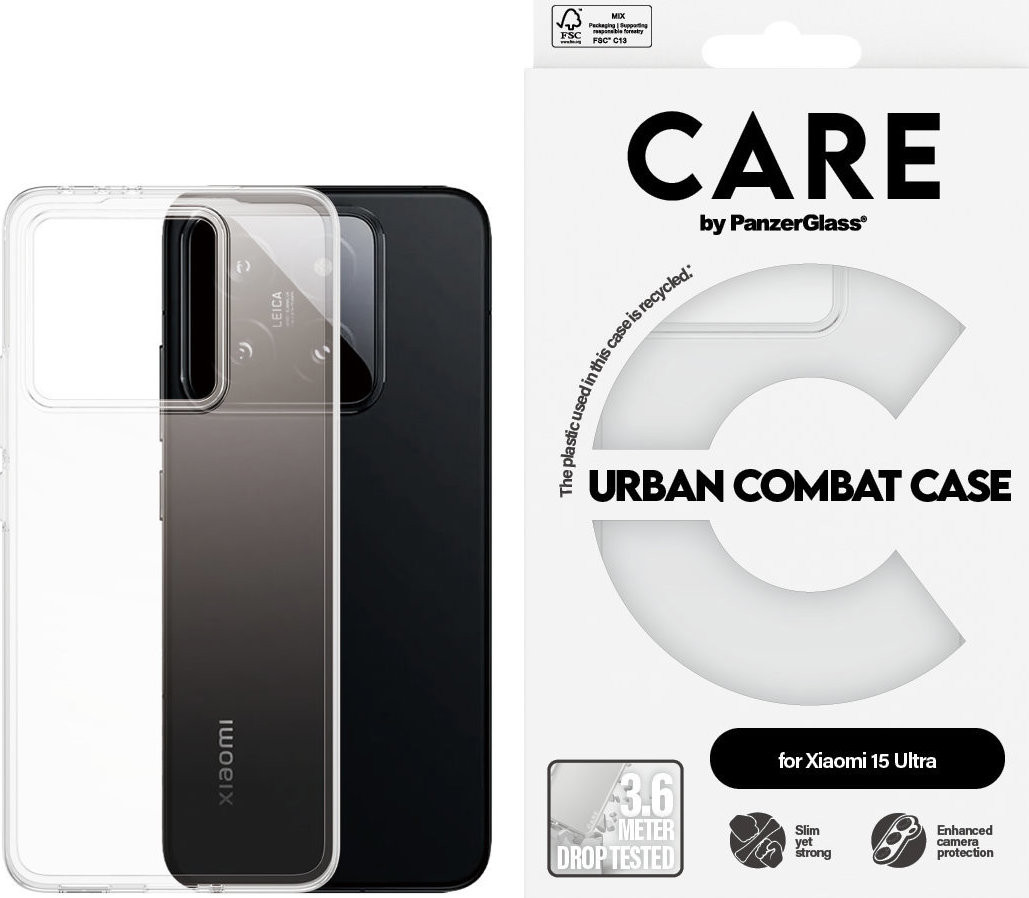 PanzerGlass CARE kryt Xiaomi 15 Ultra Urban Combat číry