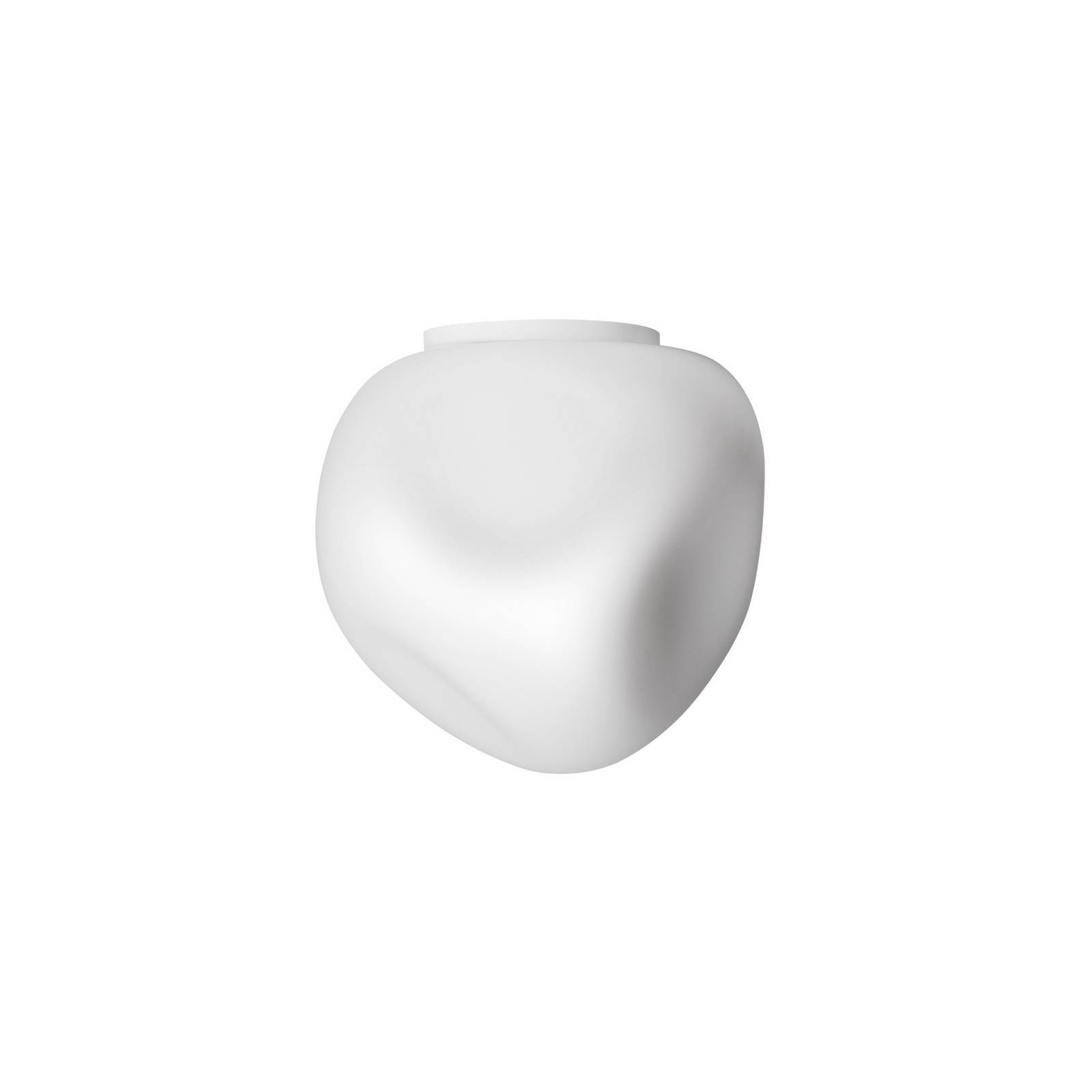 Foscarini Hoba Midi stropné svietidlo, Ø 19 cm, biele, sklo