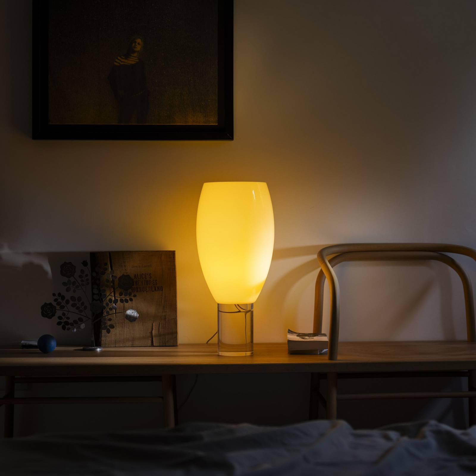 Stolná lampa Foscarini Buds 1, šifra, sklo, plast
