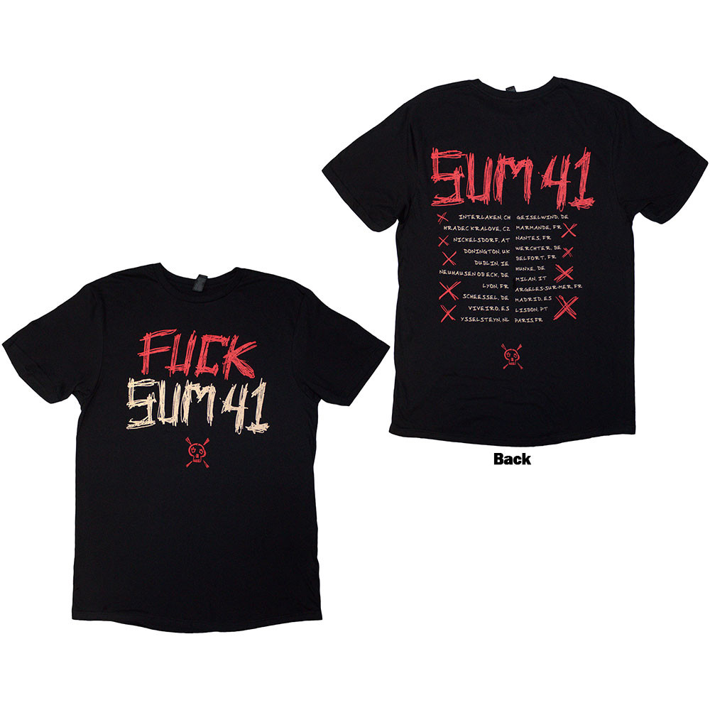 Sum 41 tričko Tour '24 Fuck Čierna S